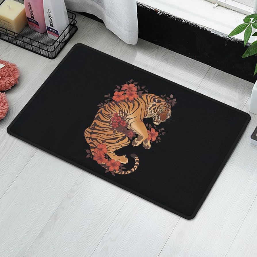 虎のマット ラグ ラグマット 玄関マット 玄関ラグ アクセントラグ おしゃれ